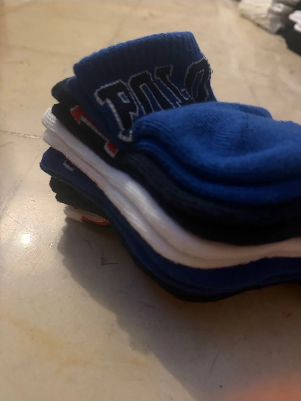 Polo by Ralph Lauren White & Navy Athletic Socks - 6 Pairs